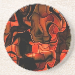 Fiery Jigsaw Coaster