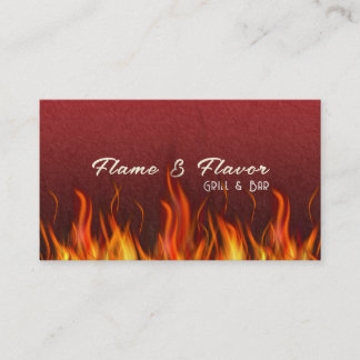 Fiery Lava Texture & Flames Business Card