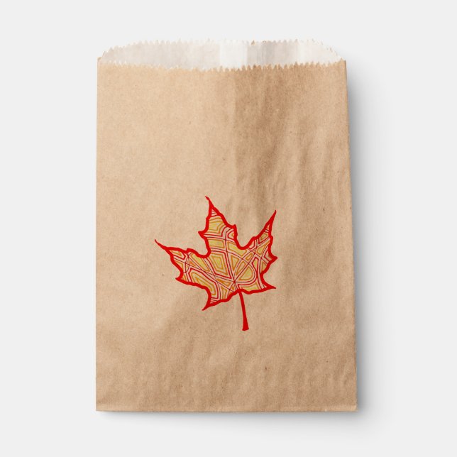 Fiery Leaf Favour Bags (Front)