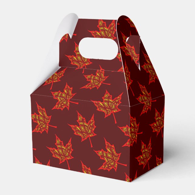 Fiery Leaf Favour Box (Front Side)