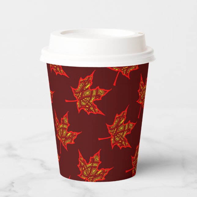Fiery Leaf Paper Cup (Front)