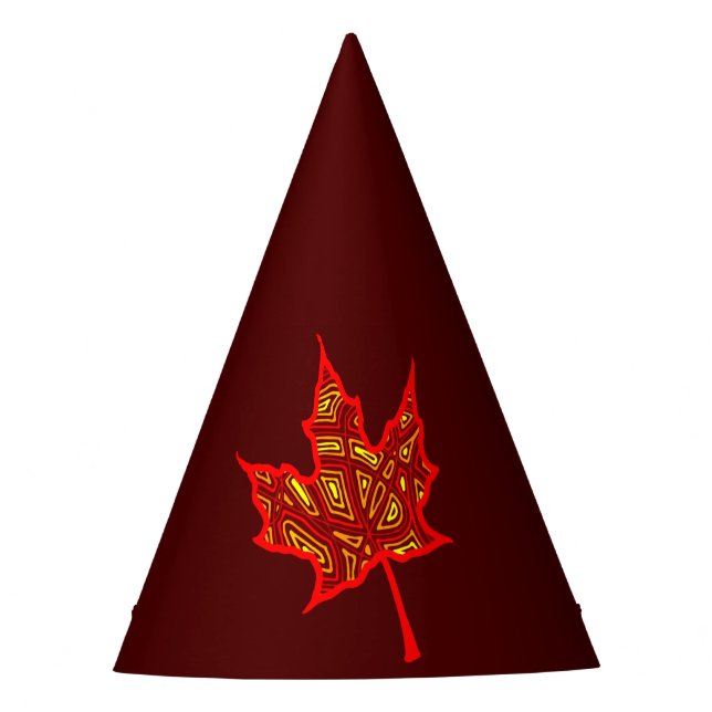 Fiery Leaf Party Hat (Front)