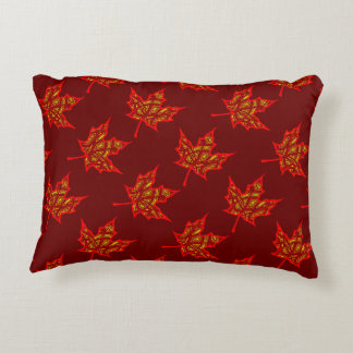 Fiery Leaves Decorative Cushion