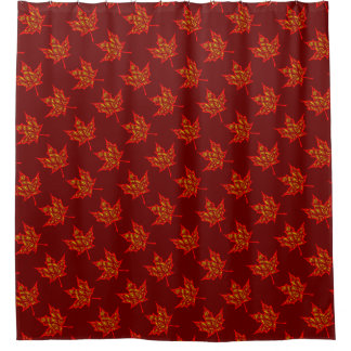 Fiery Leaves Shower Curtain