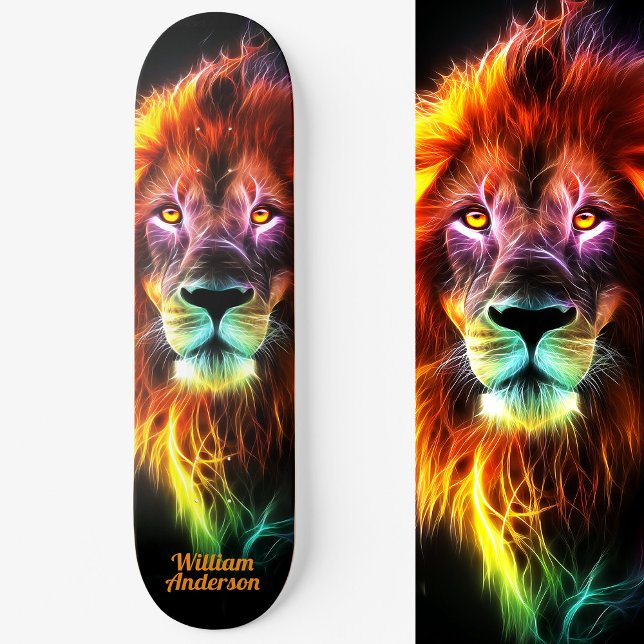 Fiery Lion Glowing Cool Style Skateboard (Fiery Lion Glowing Cool Style Skateboard)
