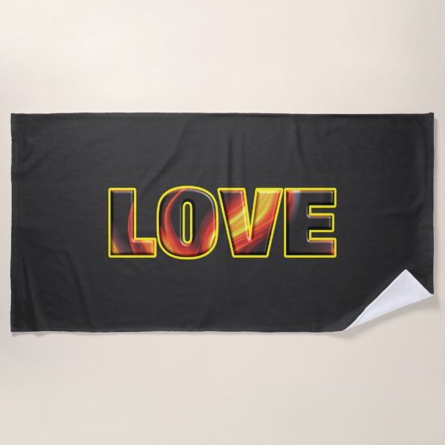 FIERY LOVE BEACH TOWEL (Front)