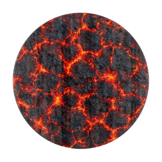 Fiery Magma Pattern Cutting Board (Front)
