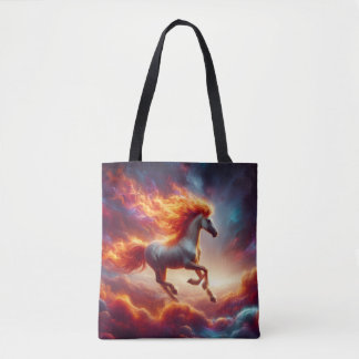 Fiery Mane Horse Tote Bag