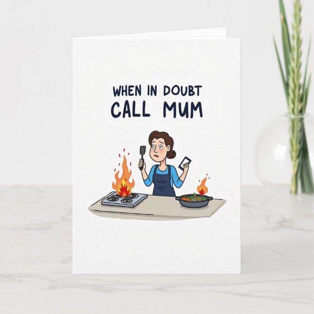 Fiery Mums Day Rescue Card (Front)