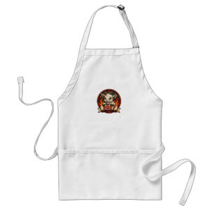 Fiery New Year 2027 Cute Cartoon Goat Mascot Graph Standard Apron