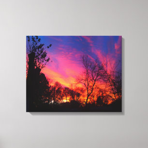 Fiery Night Sky Canvas Print