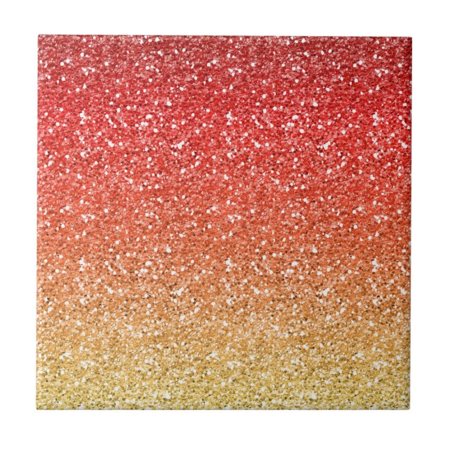 Fiery Ombre with Glitter Effect Tile (Front)