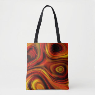 Fiery Orange and Yellow Pattern Tote Bag