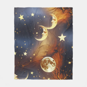 Fiery Orange Celestial Moon Blanket – Luxury Seaml