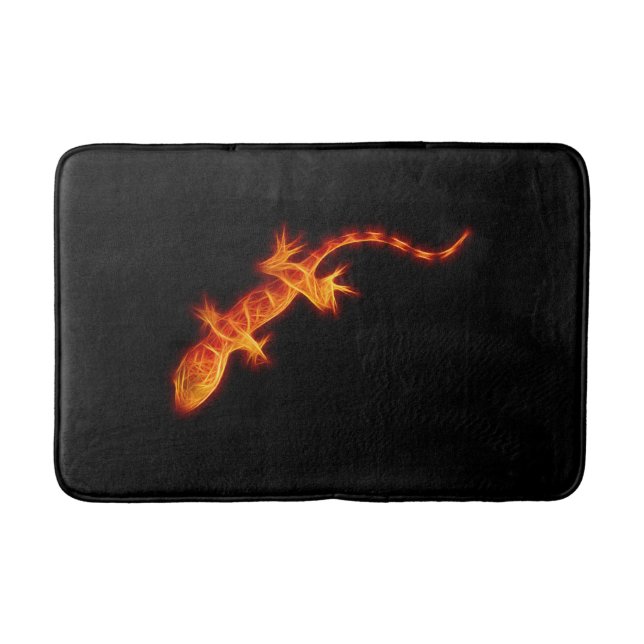 Fiery Orange Gecko Bath Mat (Front)