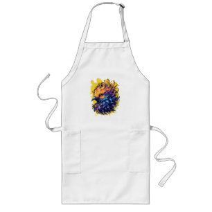 Fiery Phoenix Bird Art Long Apron