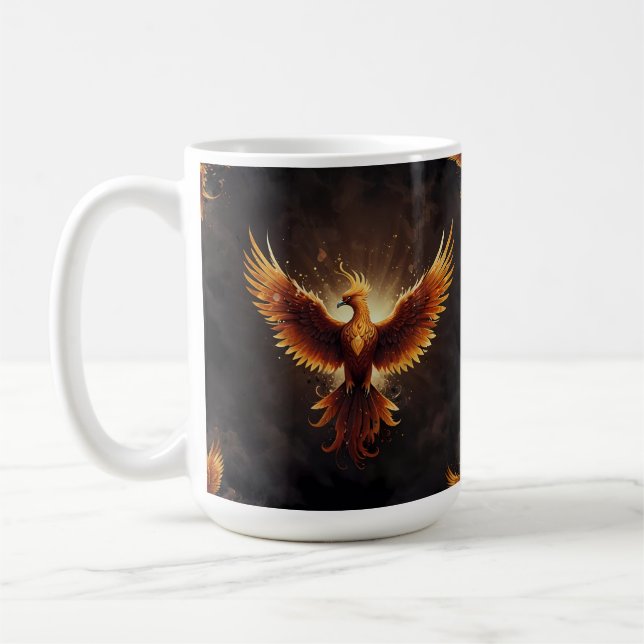 Fiery Phoenix Cushion Coffee Mug (Left)