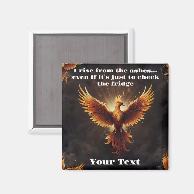 Fiery Phoenix Cushion Magnet (Front/Back)