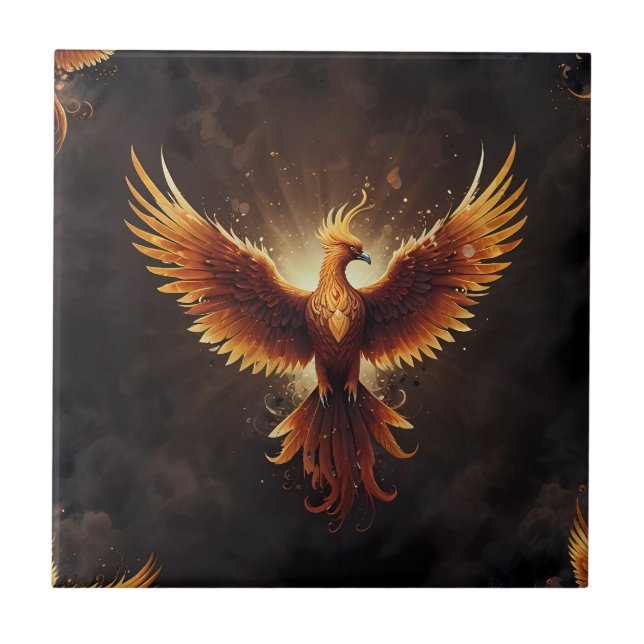 Fiery Phoenix Cushion Tile (Front)