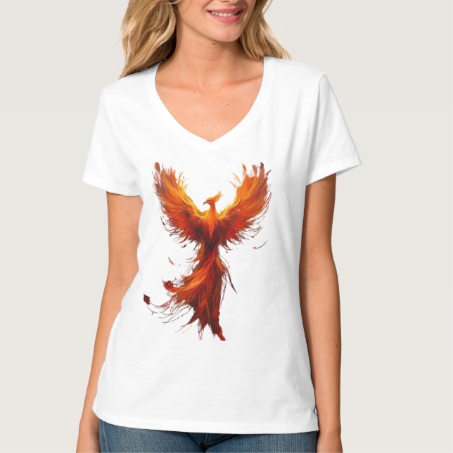Fiery Phoenix, rise from the ashes T-Shirt (Front)