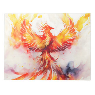 Fiery Phoenix Spreading it's Wings Watercolor Art Notepad