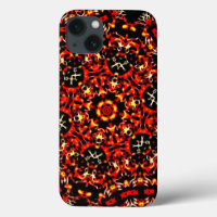 Fiery Red Fractal Pattern