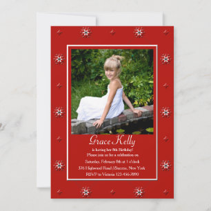 Fiery Red Photo Card