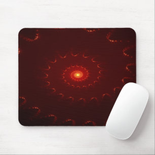 Fiery Red Sparkle Swirl Gradient Mouse Pad