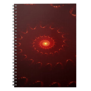 Fiery Red Sparkle Swirl Gradient Notebook