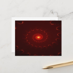 Fiery Red Sparkle Swirl Gradient Postcard