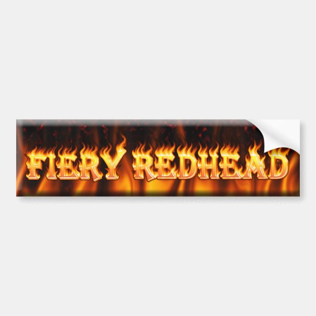 fiery redhead bumper sticker (Front)