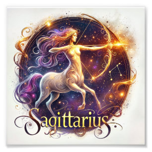 Fiery Sagittarius Zodiac Art Photo Print