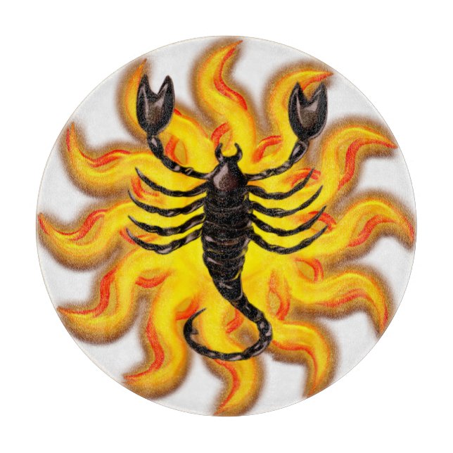 Fiery Scorpio Cutting Board (Front)