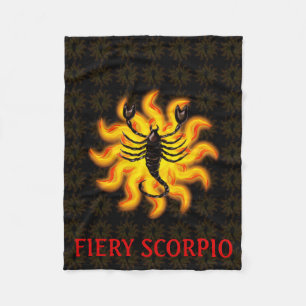 Fiery Scorpio Fleece Blanket