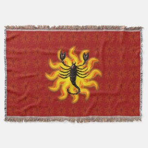 Fiery Scorpio Throw Blanket