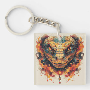 Fiery Serpent with Dynamic Energy Key Ring