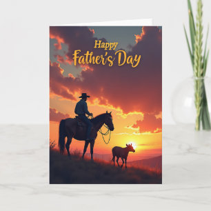 Fiery Sky Fathers Day Art Card