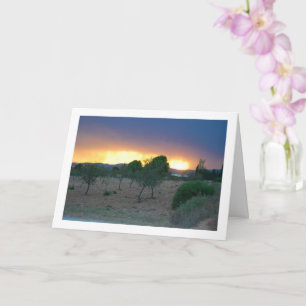 Fiery Sky Orchard Landscape Card