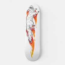 Fiery Speedy Squirrel Skateboard Deck