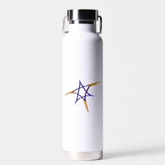 Fiery Star of David Water Bottle