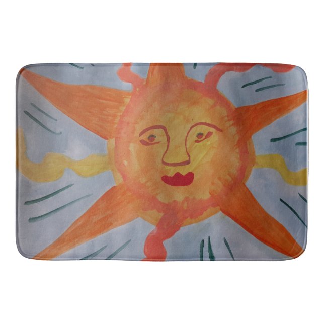 Fiery Sun Bath Mat (Front)