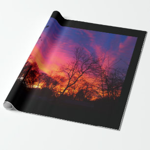 Fiery Sunset Wrapping Paper