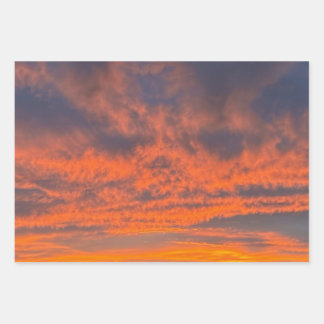 Fiery Sunset Wrapping Paper Sheet