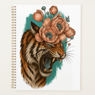 Fiery Tiger Bloom Planner