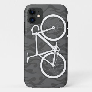 Fiery Track Bike - white on grey Case-Mate iPhone Case