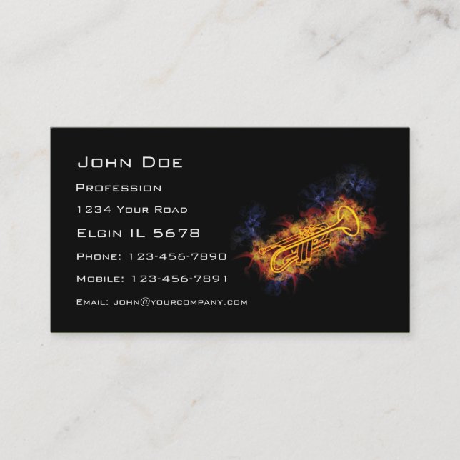 Fiery Trumpet Business Card (Front)