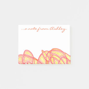 Fiery Waves Post-it Notes