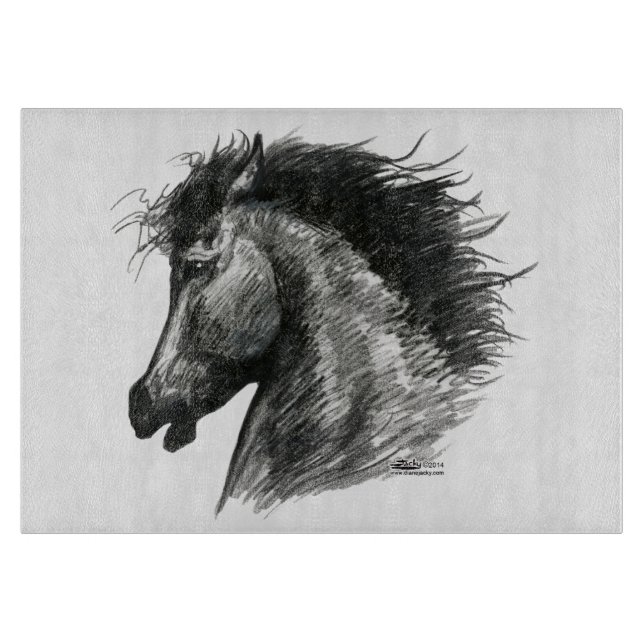 Fiery Wild Horse Cutting Board (Front)