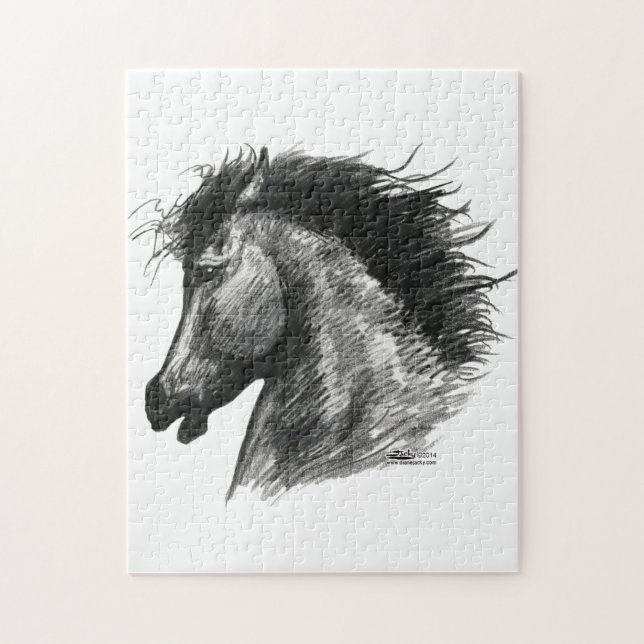 Fiery Wild Horse Jigsaw Puzzle (Vertical)