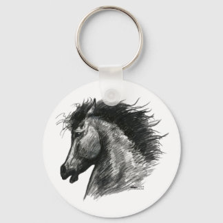 Fiery Wild Horse Key Ring